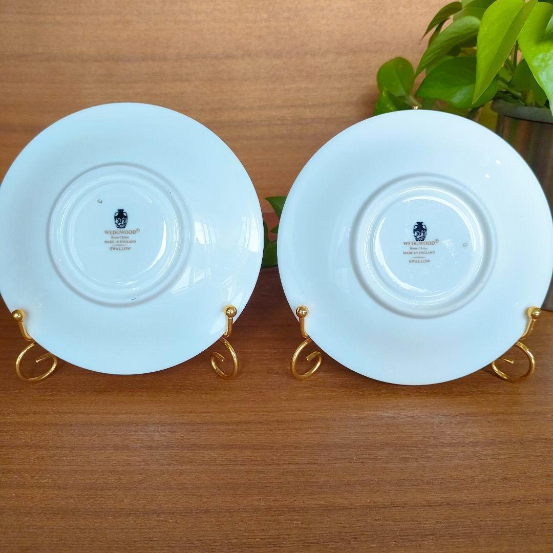 美品☆ウェッジウッド スワロー カップ＆ソーサー 2客セット