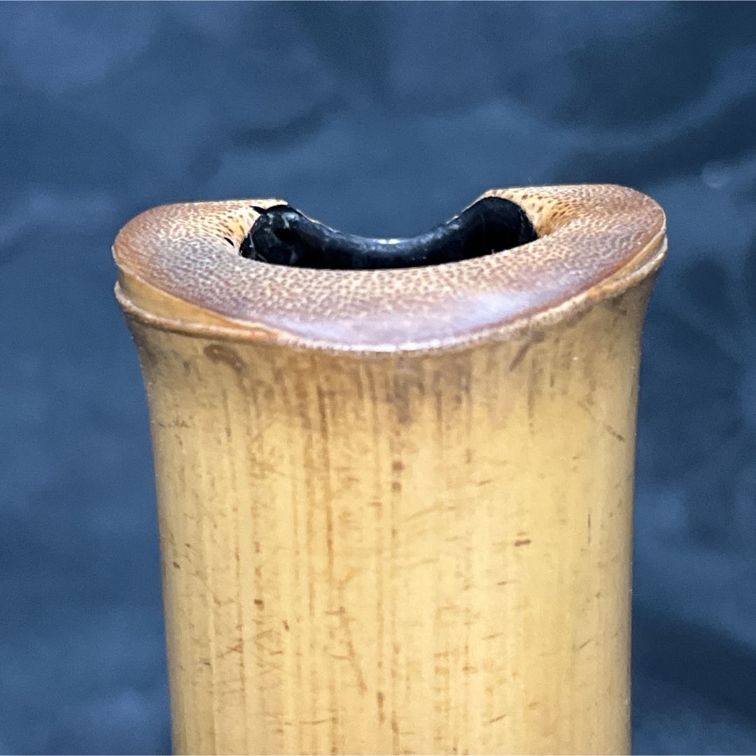 尺八 琴古流 竹治 2尺3寸管 中継ぎ籐巻き銀三線 【音出し確認済み