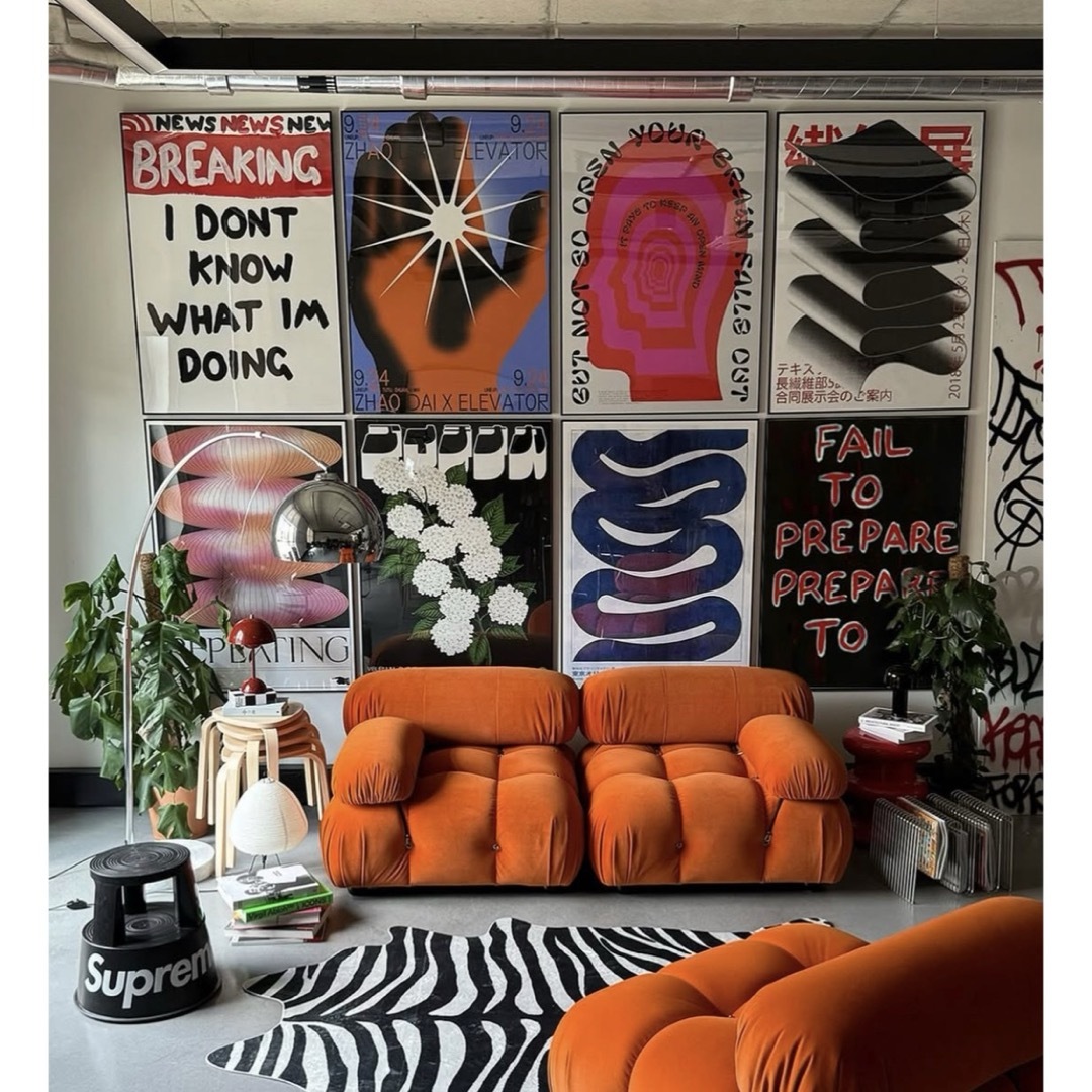 新品 亀倉雄策 Waves アートポスター 東京オリンピックの公式ポスタの