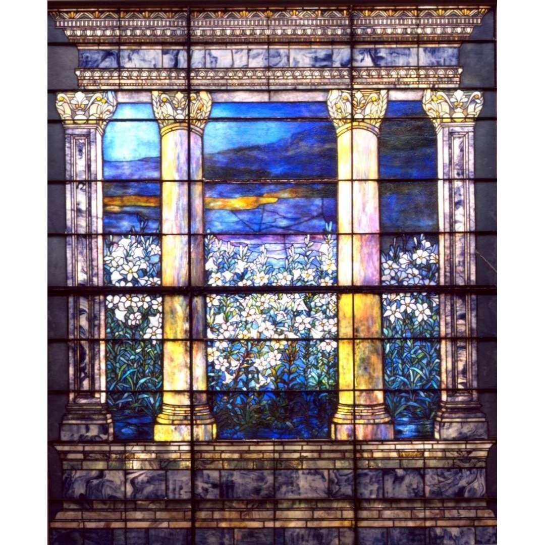 ルイス・C・ティファニー ヴィンテージ ステンドグラス ランドスケープ