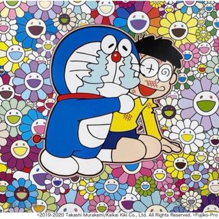 カイカイキキ - 村上隆 ポスター 小さなお花の絵：黄色や白や紫のお花