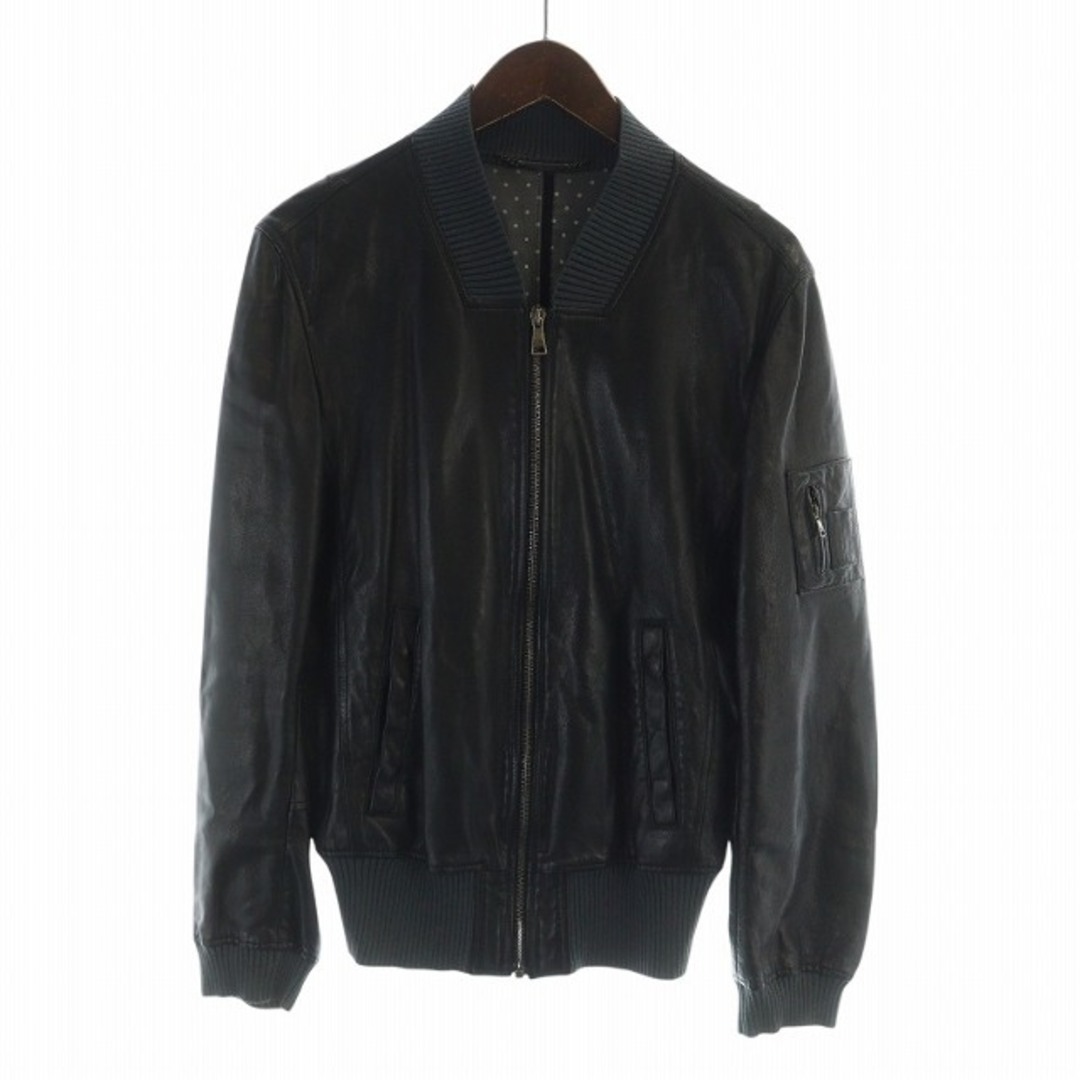 DOLCE&GABBANA レザージャケット ブルゾン 長袖 ジップアップ ラム