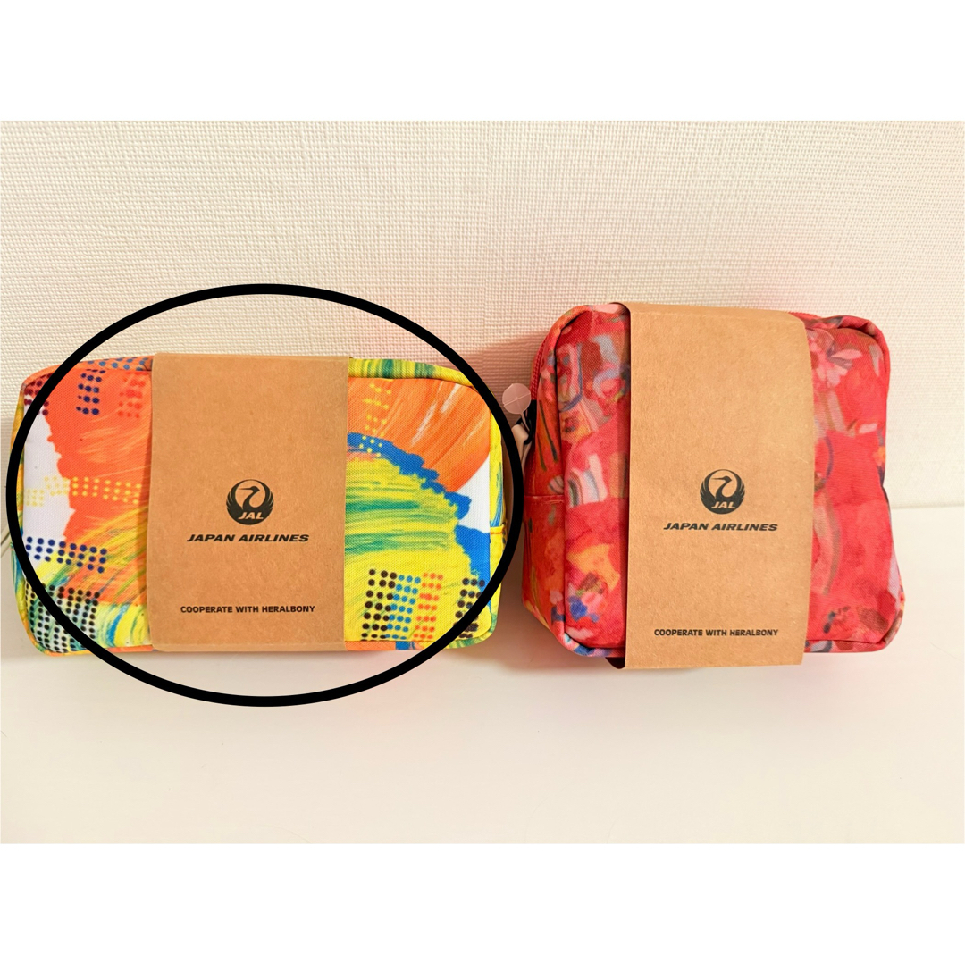 JAL ビジネスクラス アメニティ ポーチ ヘラルボニー