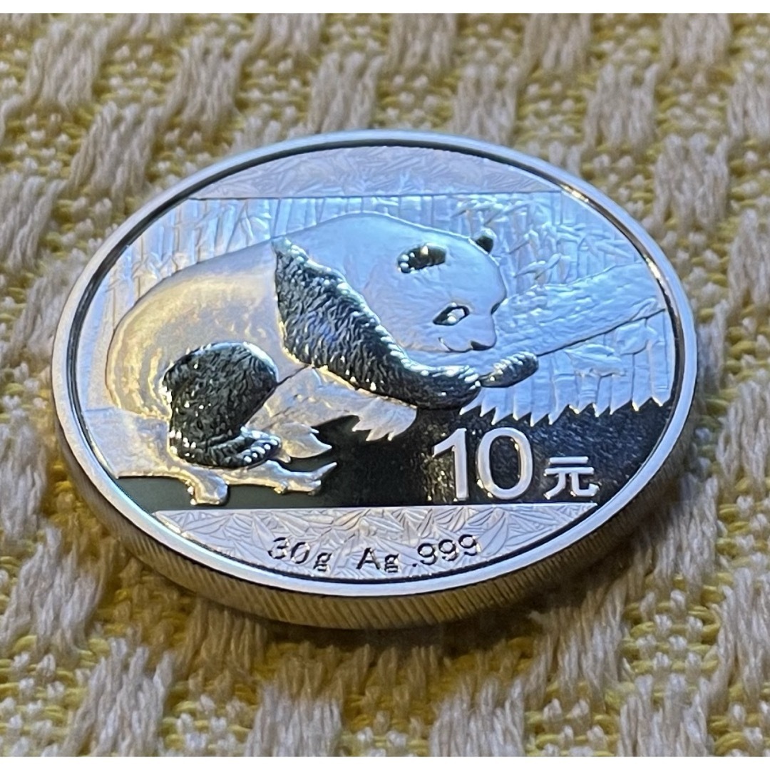 fuku3枚中国パンダ銀貨(1oz)カプセル入り fuku3枚中国パンダ銀貨(1oz