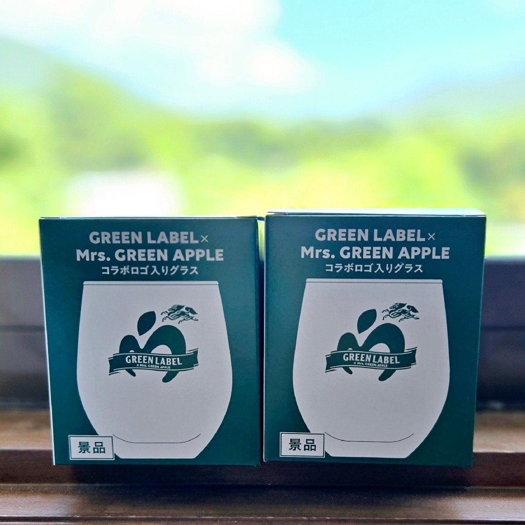 キリン - グリーンラベル×Mrs. GREEN APPLE コラボロゴ入りグラス 2個