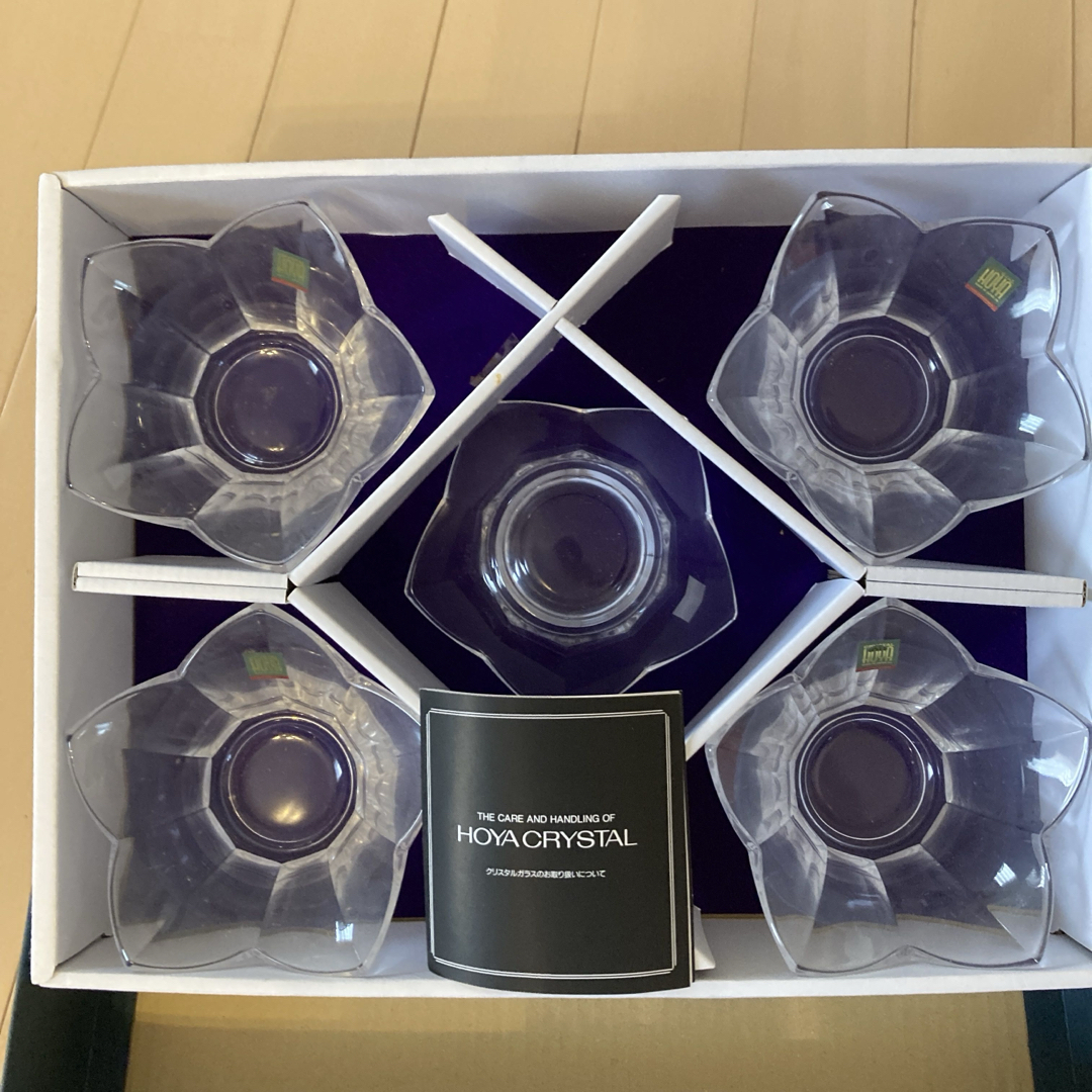 HOYA クリスタルのガラス小鉢5個セット