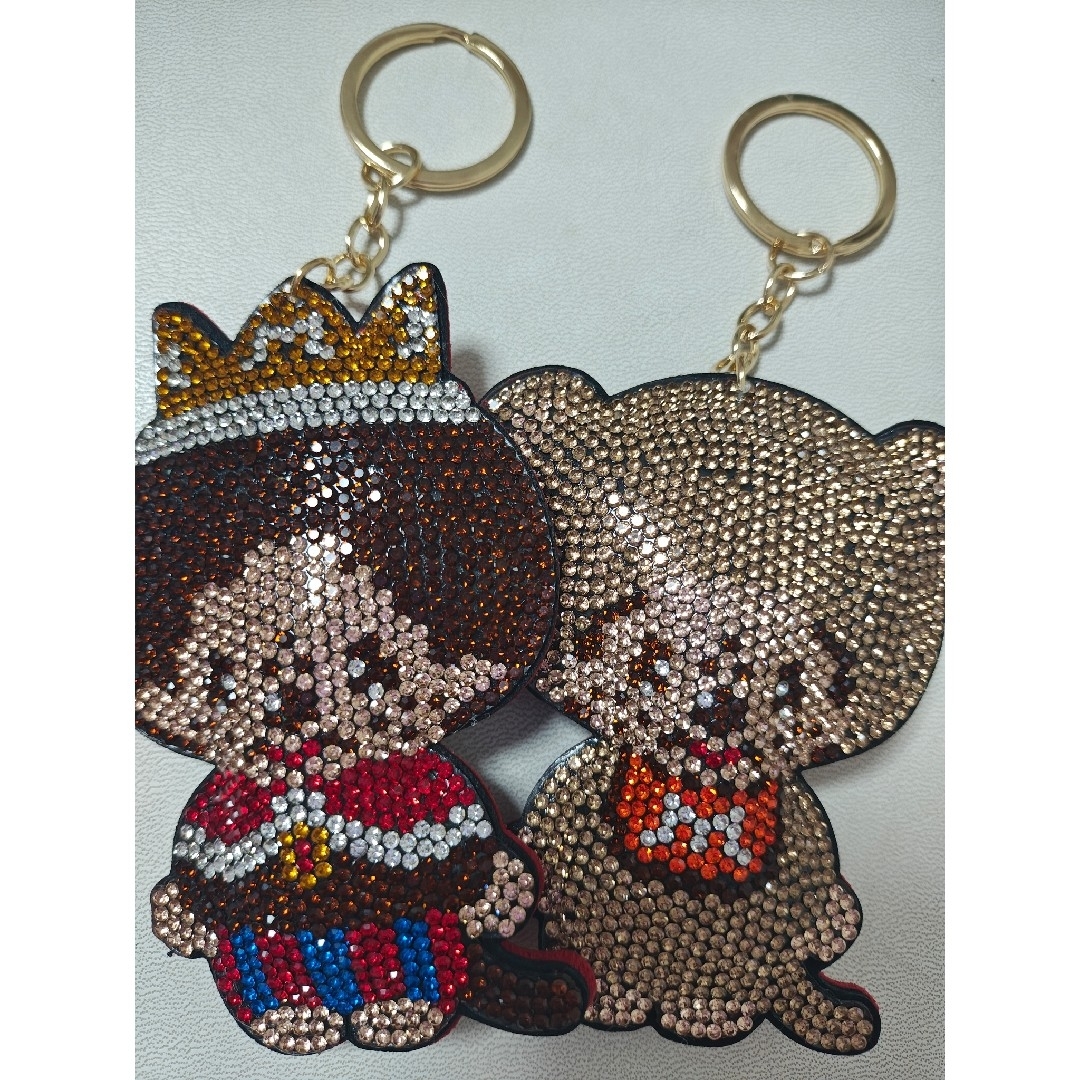 モンチッチ ラメ入りホワイト マスコットキーホルダー【レトロ