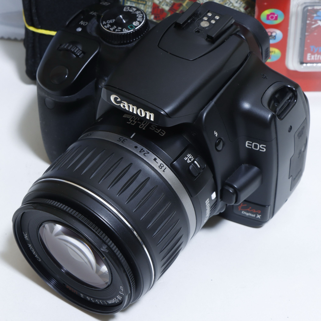 ☆スマホに送れる一眼レフ☆定番機!!☆ キャノン EOS Kiss Xセット