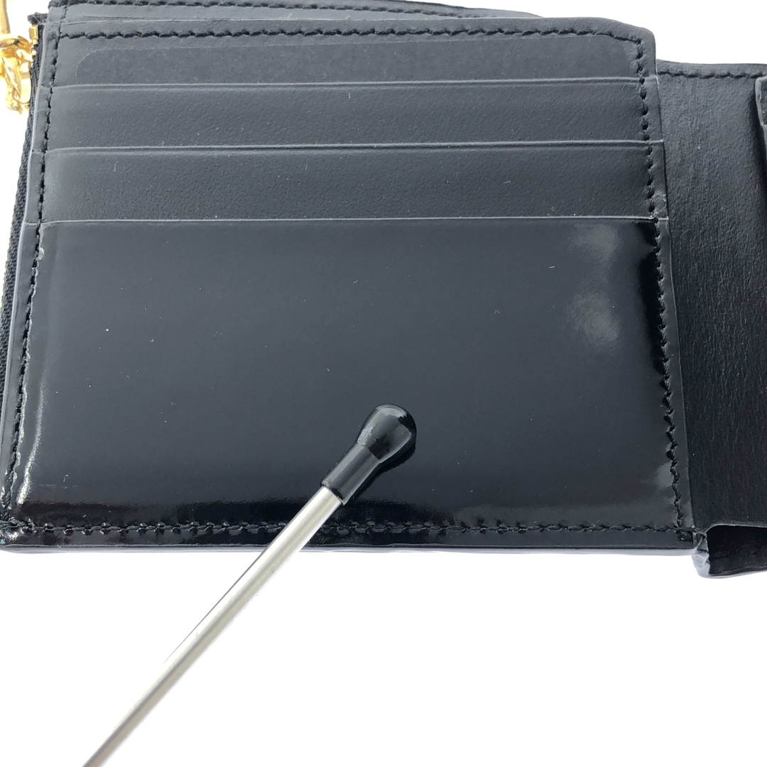 sacai / サカイ | メタルジップチャーム 二つ折 レザー ウォレット