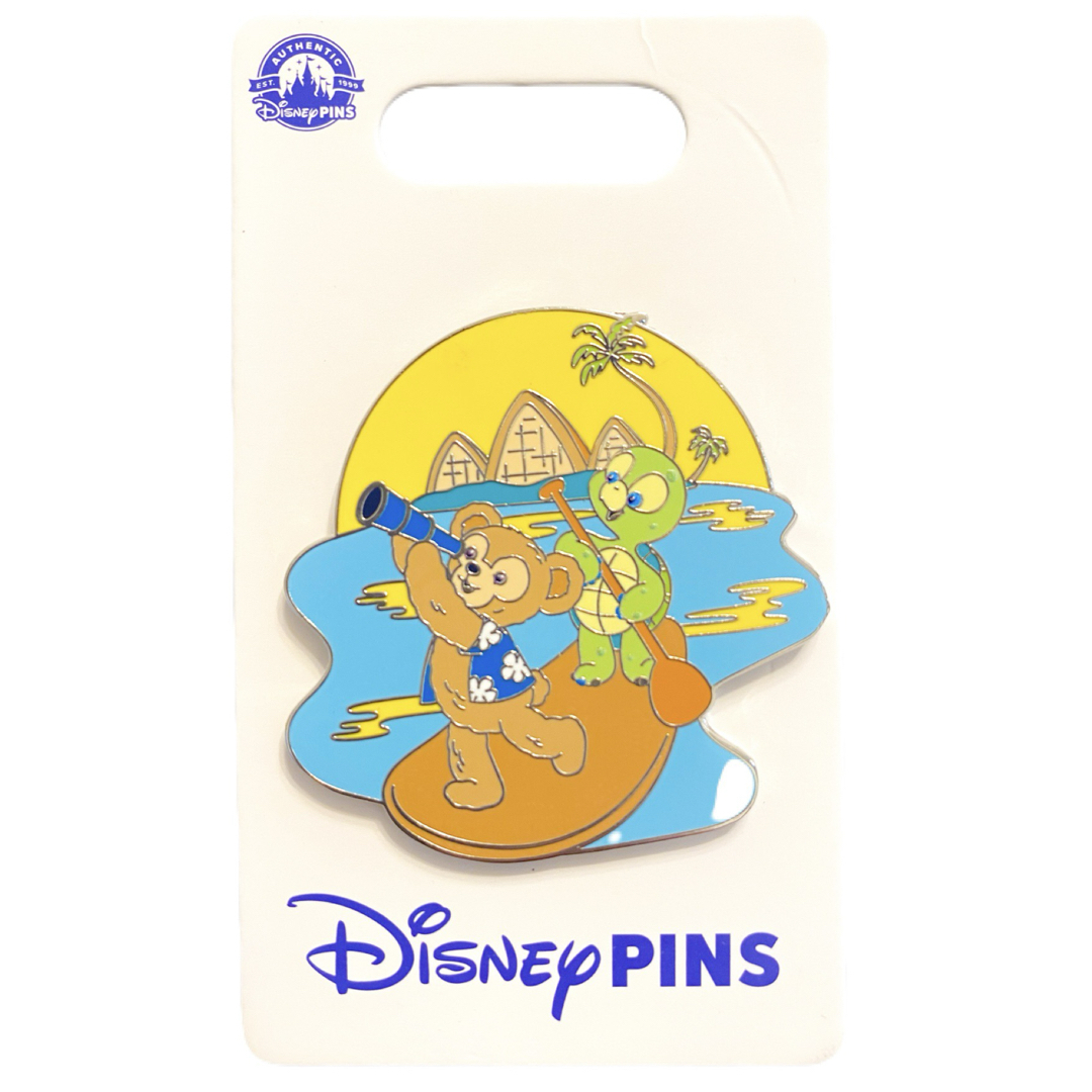 ダッフィー - ディズニー ハワイ アウラニ限定 ピンバッジ ダッフィー