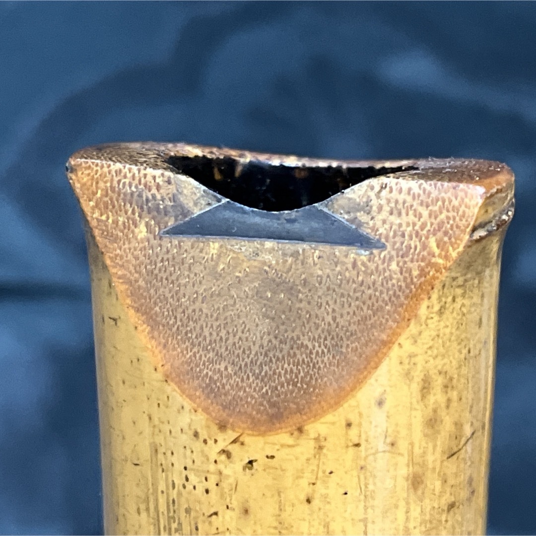 尺八 琴古流 一尺八寸 銀継 美品 尺八 琴古流 在銘 一尺八寸管 籐巻き