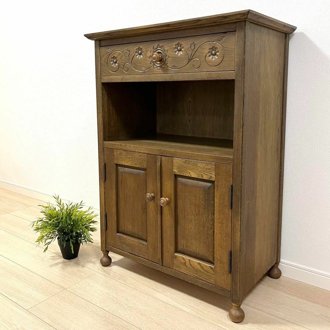 勇峰工芸 キャビネット 棚 電話台 引き出し チェスト コンソール 旭川