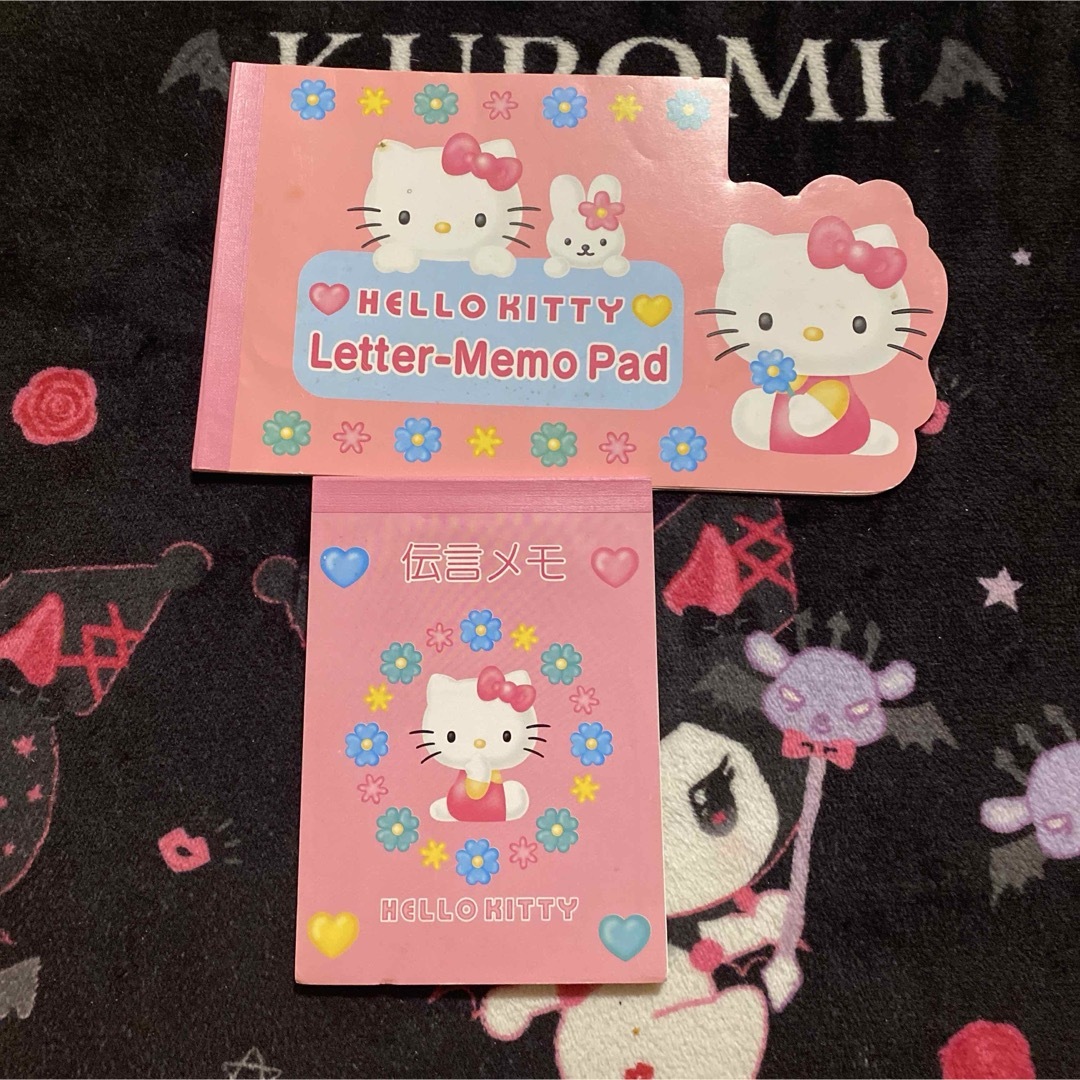 レトロ《1999年ハローキティ メモ帳》Hello Kitty☆便箋レターセット 平成