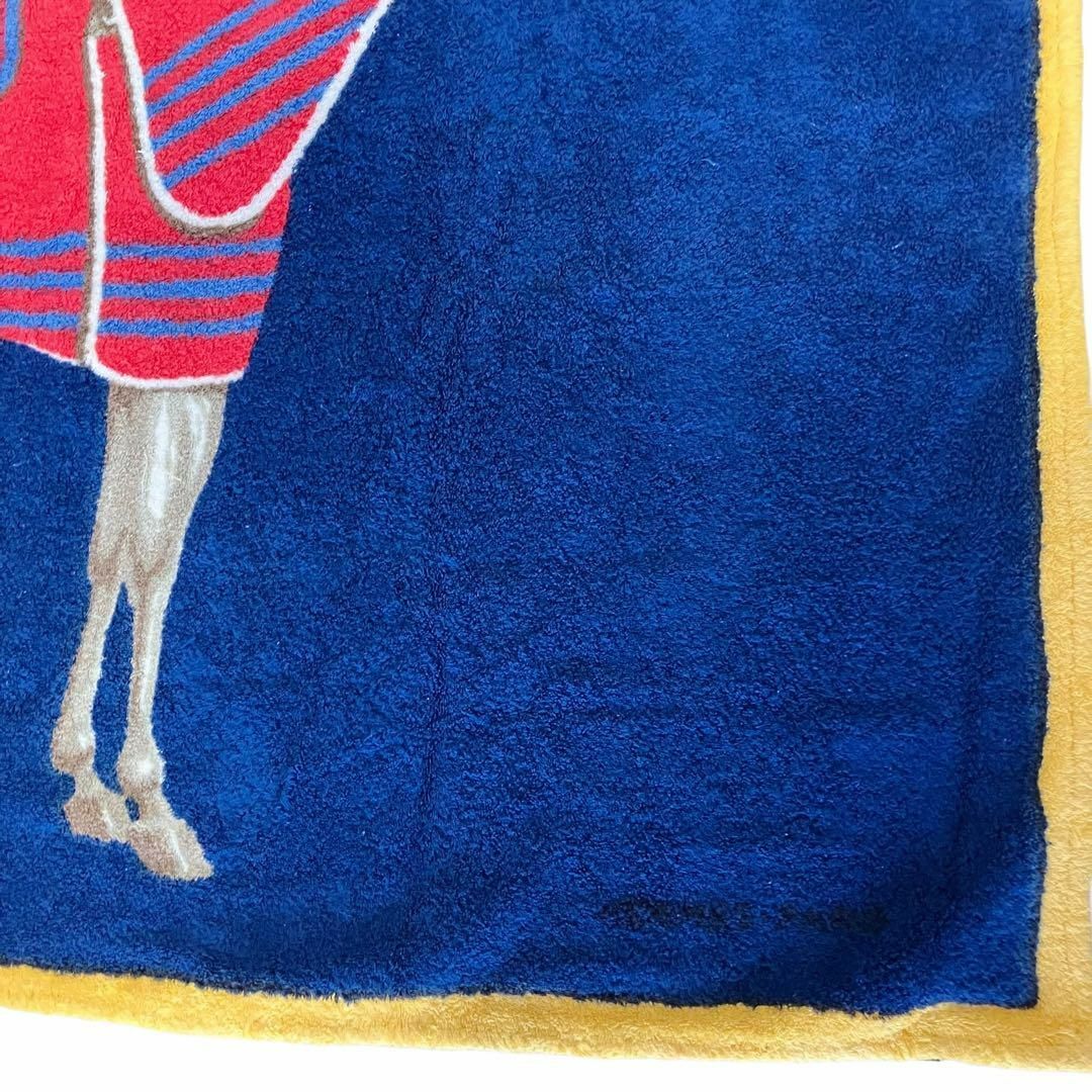 ⭐️良品⭐️ エルメス ビーチタオル 馬 ネイビー 大判