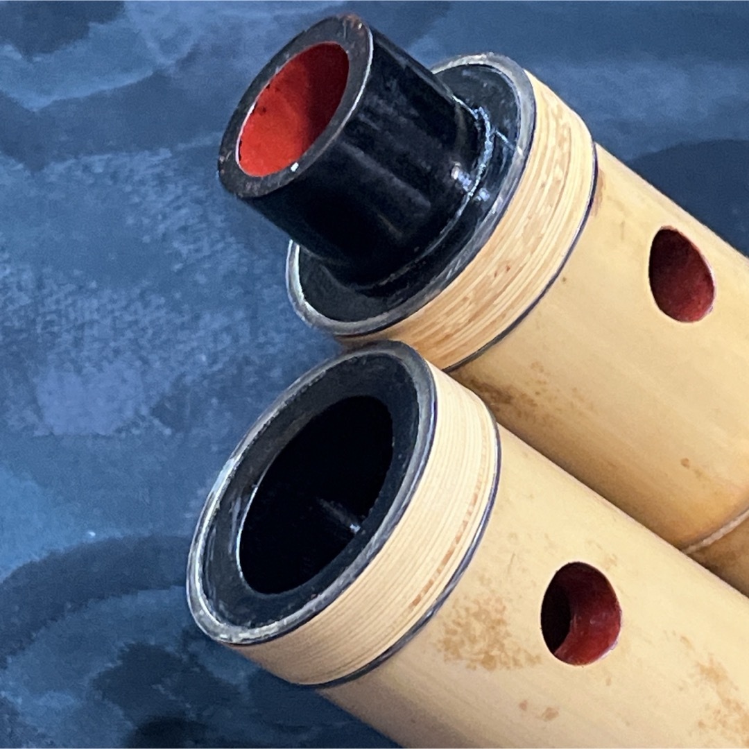 尺八 都山流 深水 一尺八寸管 中継ぎ 銀三線 【音出し