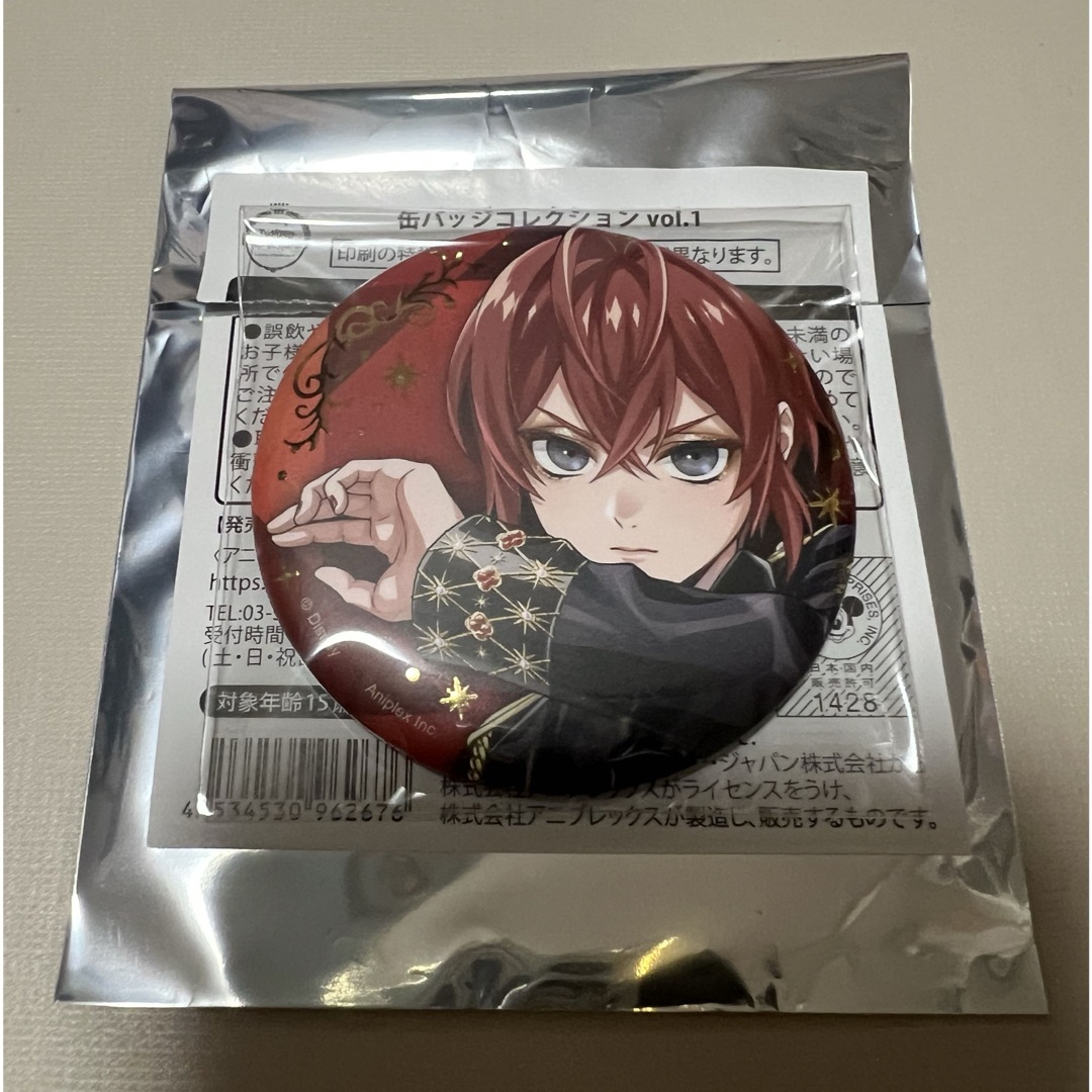 リドル ローズハート 缶バッジ ブレイジングジュエル ツイステ Disney