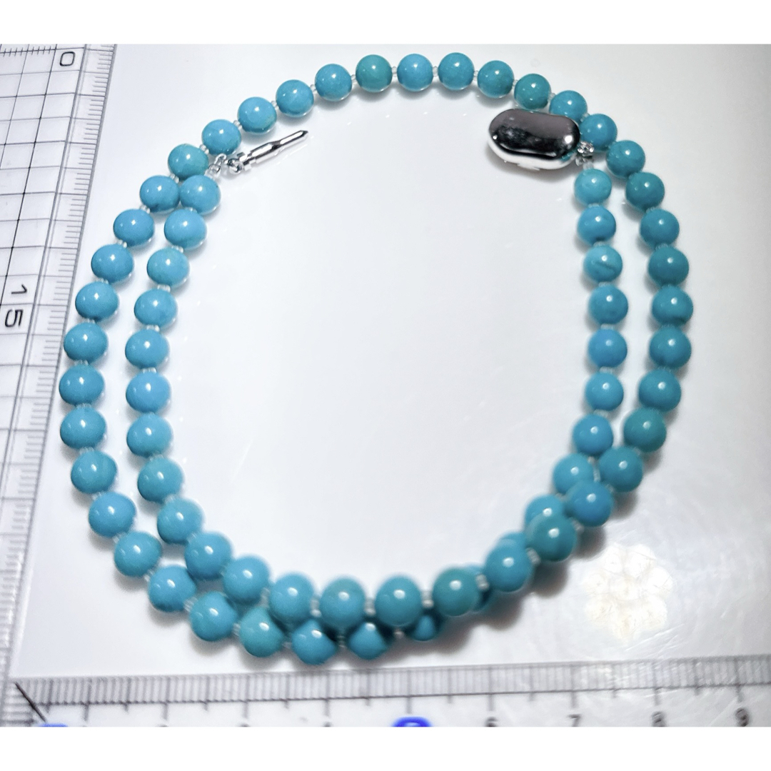 トルコ石ネックレスターコイズネックレスNO25-2157 最高