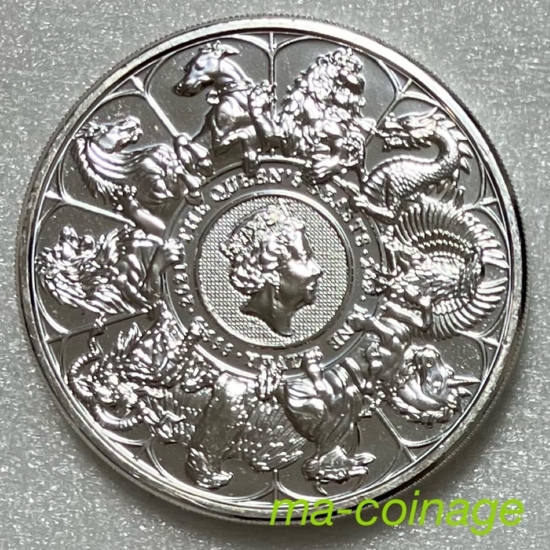 2022年 クイーンズビースト コンプリーター 2オンス 5ポンド 銀貨 2022