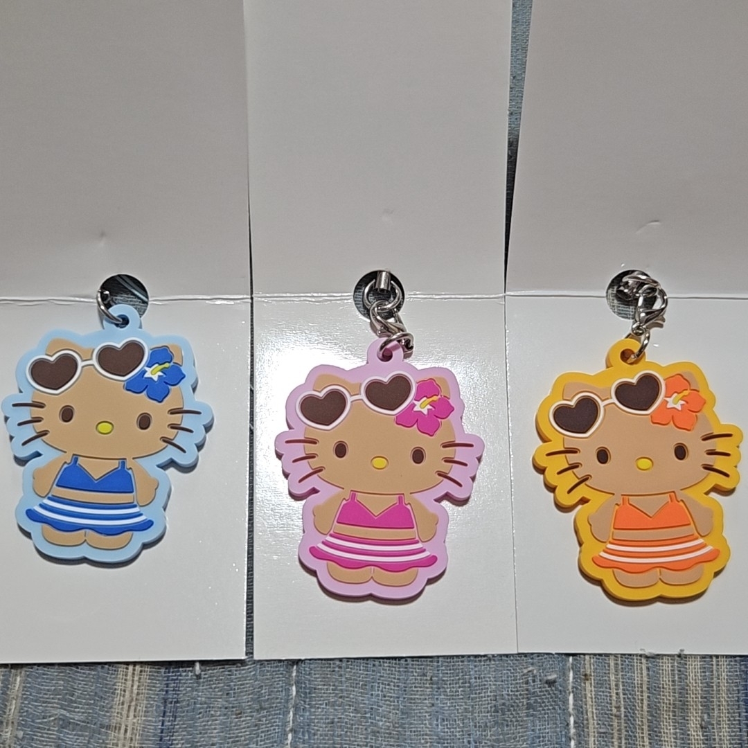 激レア 希少品 ハローキティ summerバージョン ストラップ 日焼け