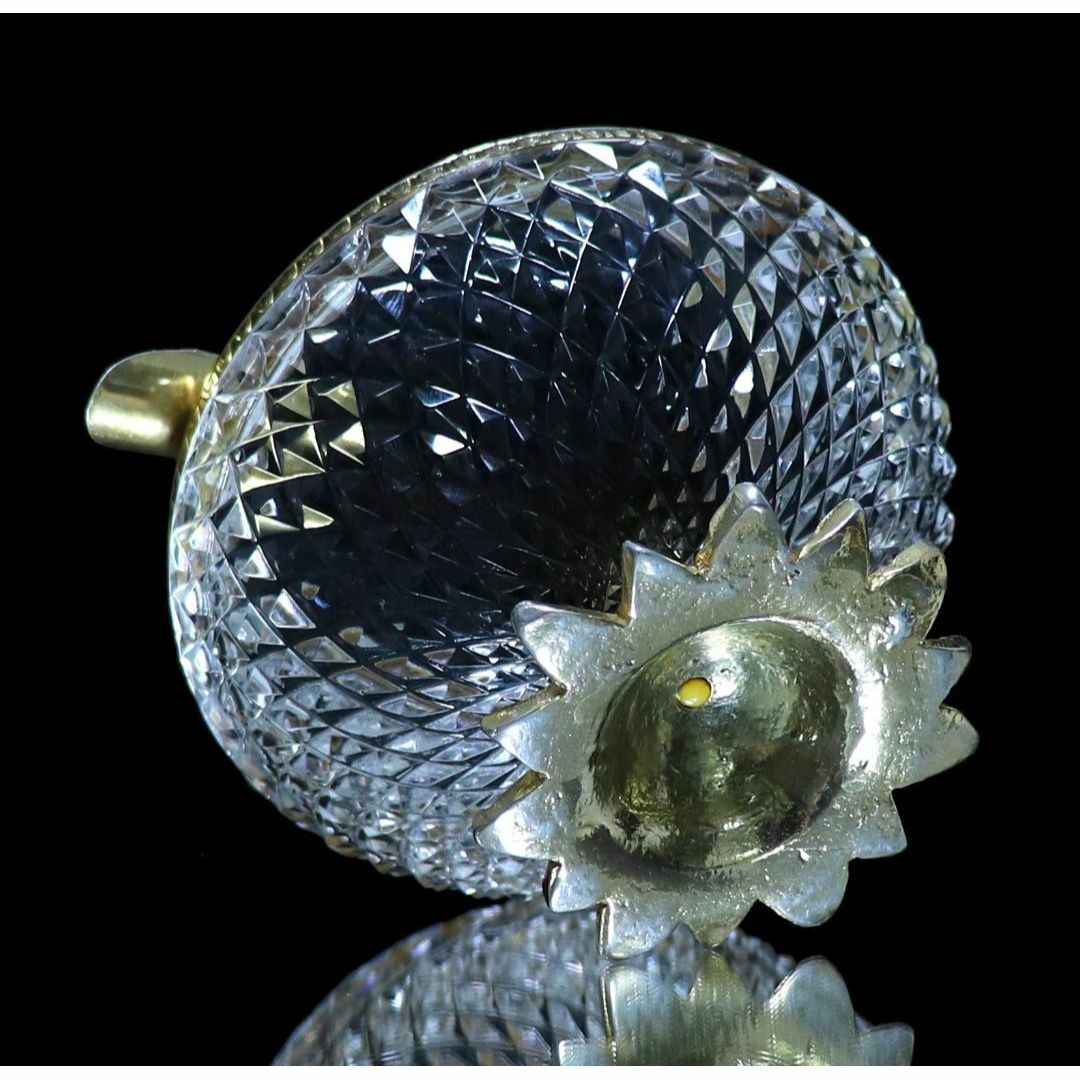 オールド・バカラ 極稀少 金装飾台座付き大型灰皿 ディアマン・ビゾー