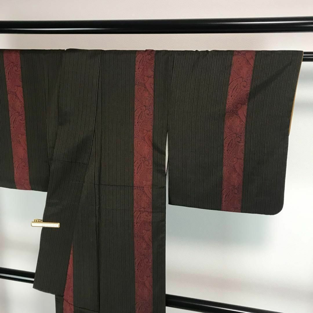 ZF-784 小紋 縦柄 ストライプ ペイズリー 高級 上質 袷 広衿 【公式通販】