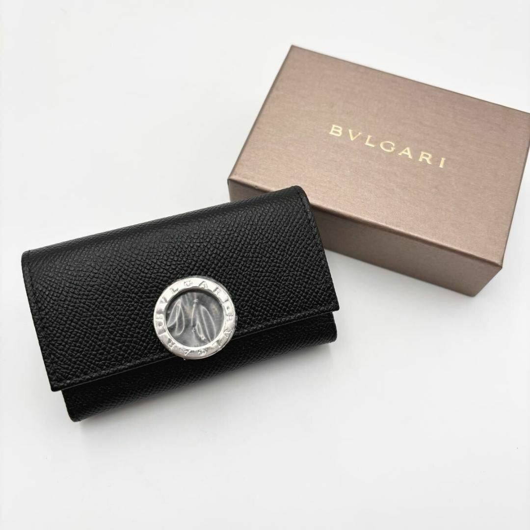 新品未使用 BVLGARI ブルガリ ロゴクリップ グレインレザー キーケース