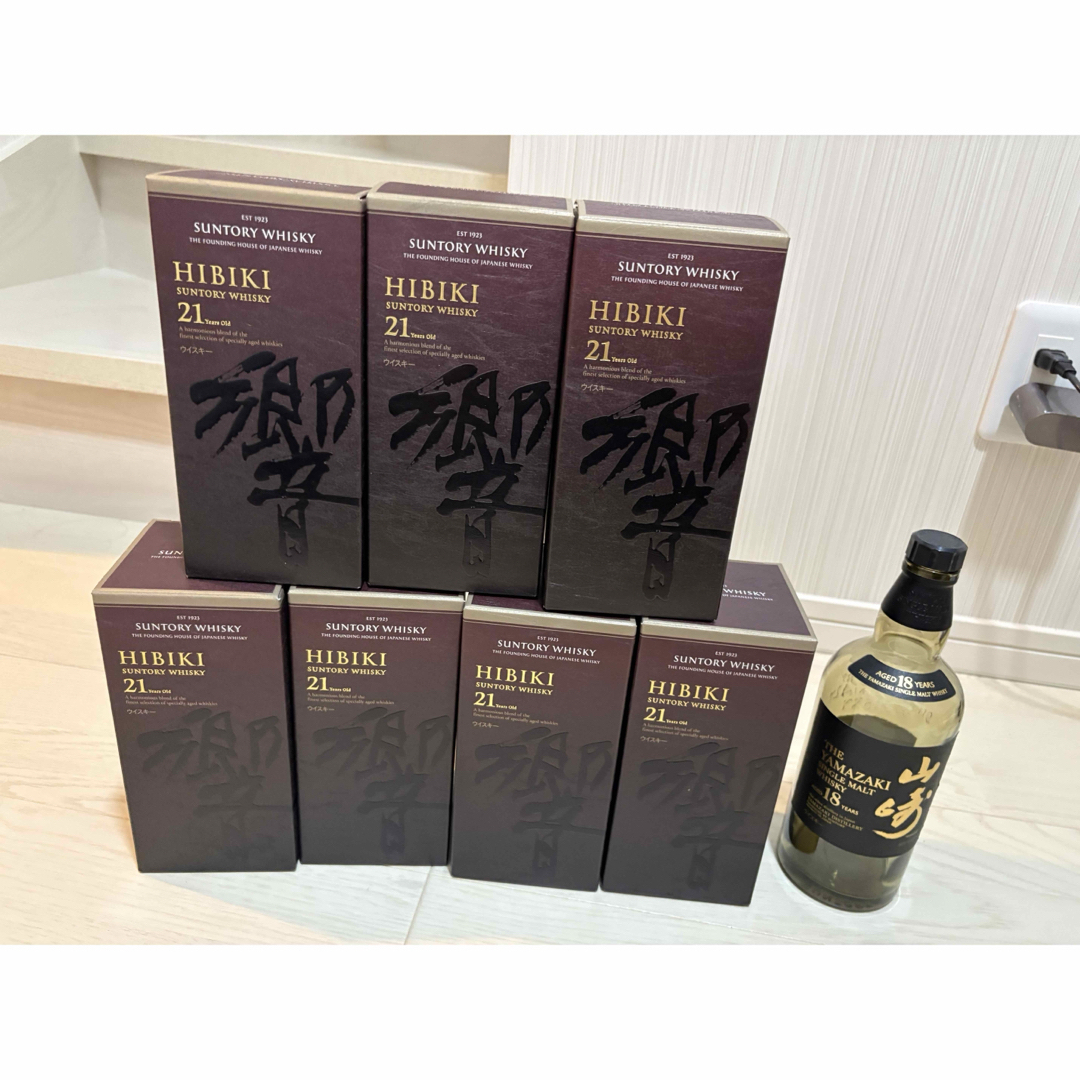 サントリー 響21年 化粧箱 空瓶 専用箱 6本セット 響21年空瓶 6本