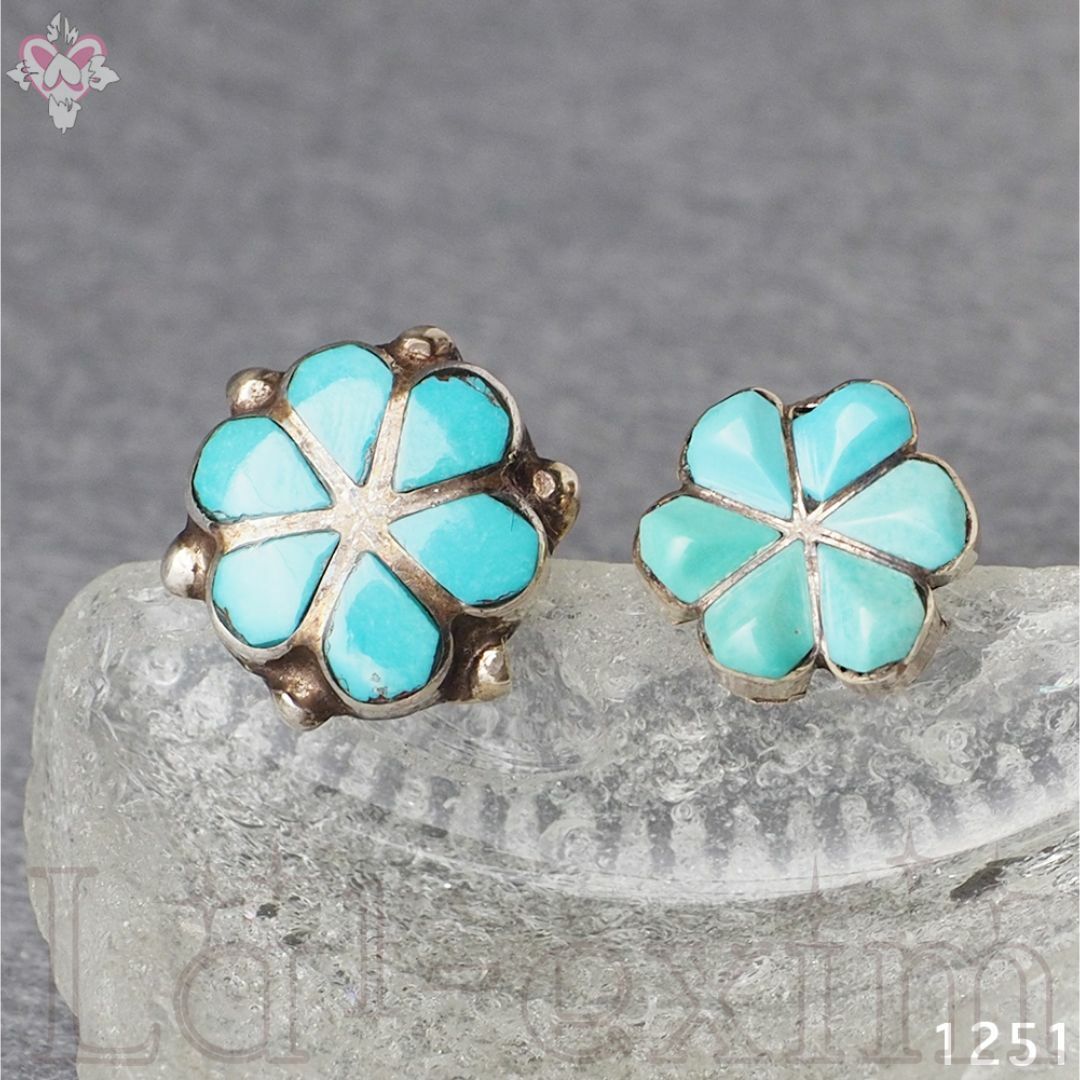 インディアンジュエリー アウトレット シェル フラワー ピアス ズニ族