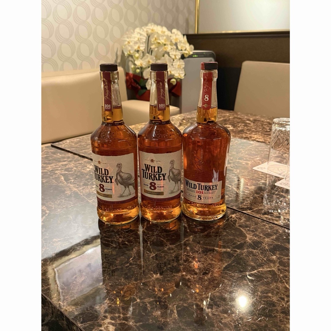 オールドボトル空き瓶3本 Wild Turkey 8年 バーボンウイスキー Wild
