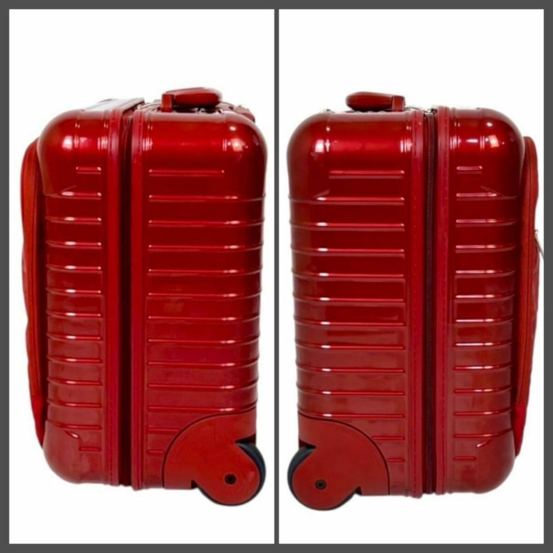 美品 リモワ サルサデラックス ハイブリッド 32L オリエンタルレッド2輪