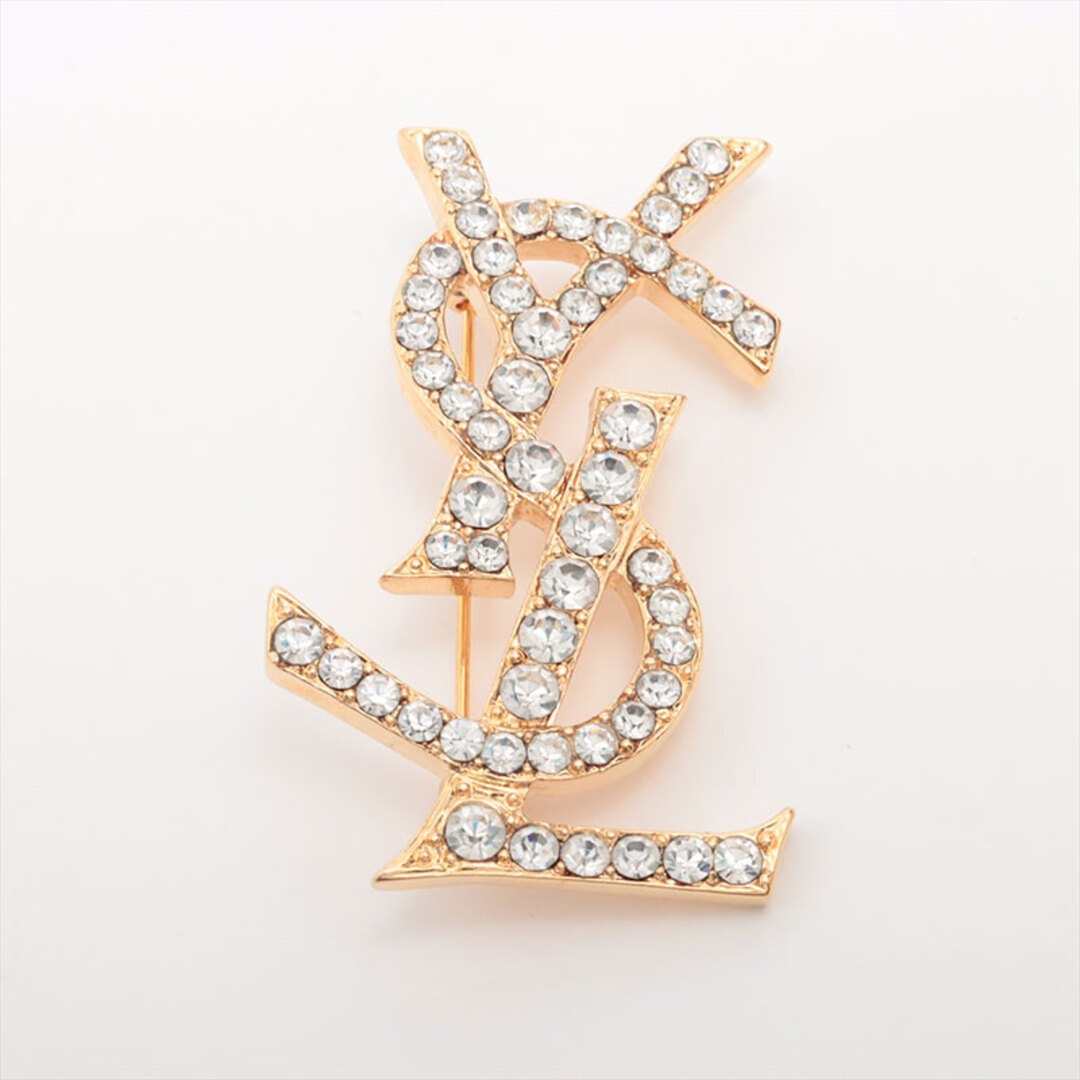 SAINT LAURENT - イヴ・サンローラン YSL YSLロゴ ブローチ【中古】の