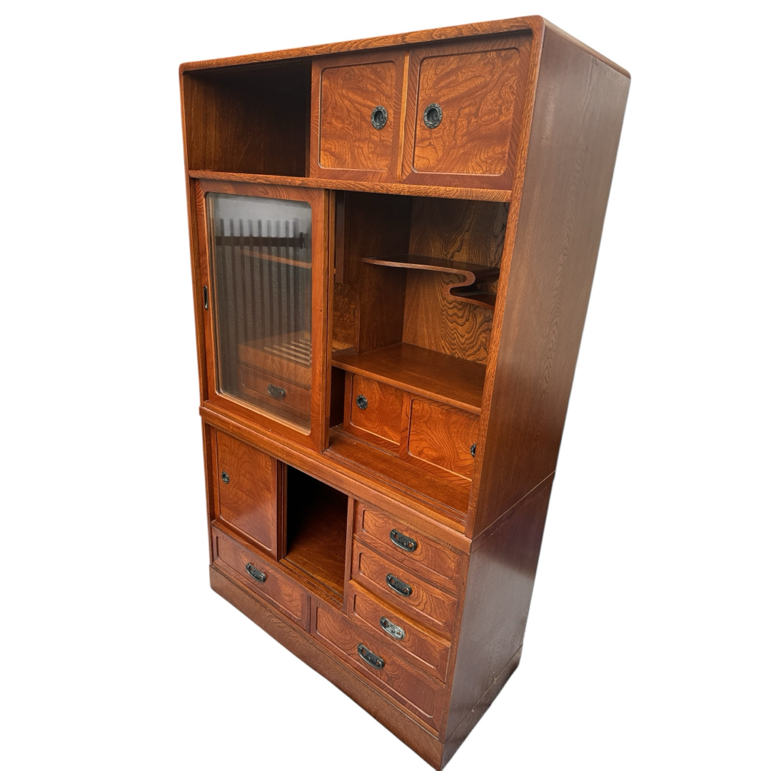 昭和レトロ 中国製 花梨 茶棚 茶箪笥 古民家 飾り棚 昭和レトロな趣