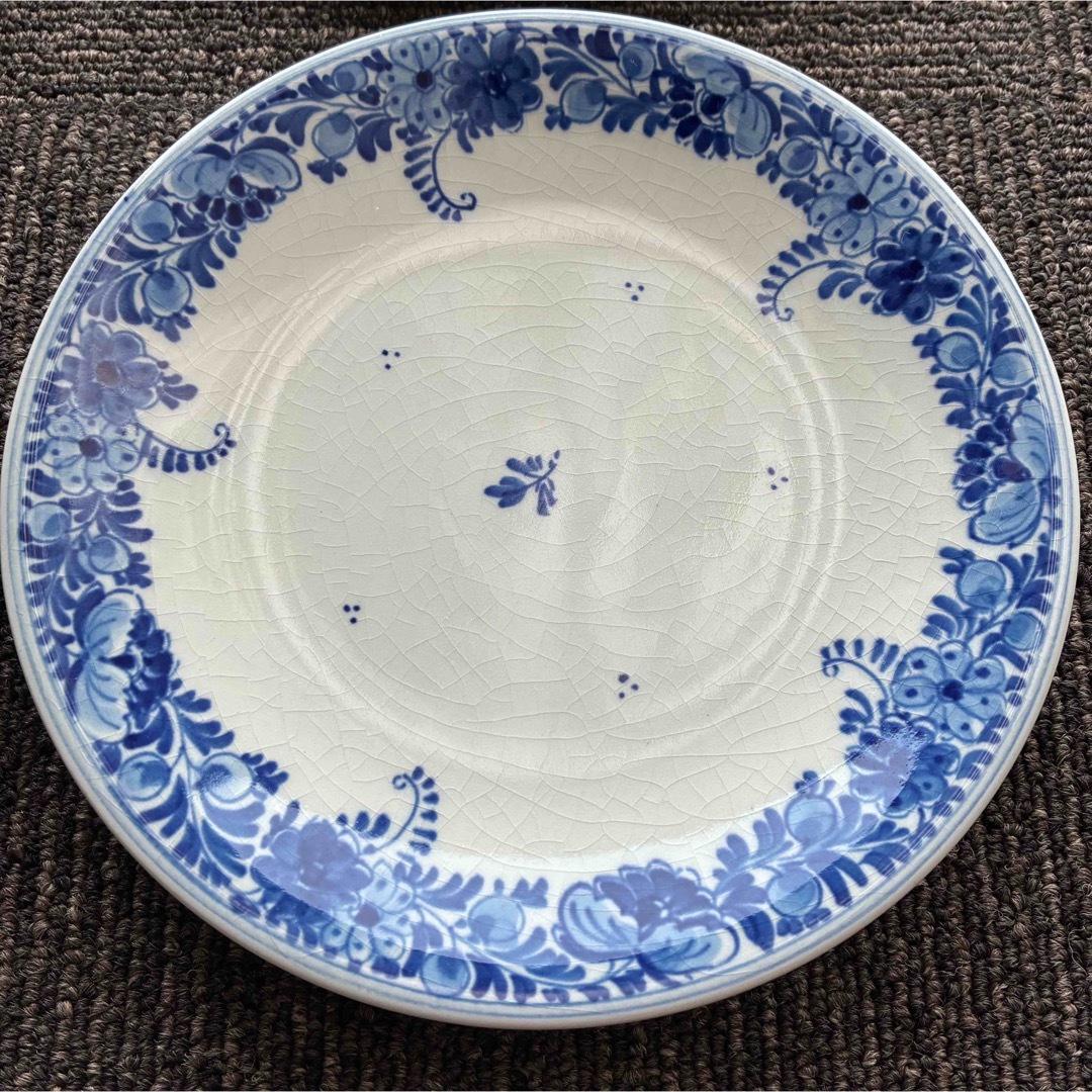 阿蘭陀 オランダ デルフト焼 皿 ケーキ皿 ブルー 5枚セット | 野上古美術店