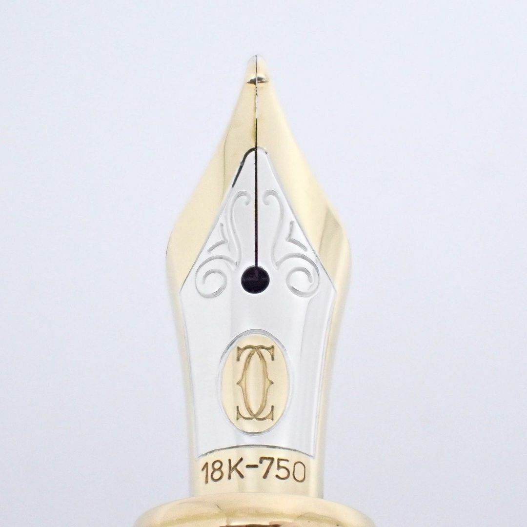 カルティエ 万年筆 ペン先 18K 750 刻印 シルバー ゴールド