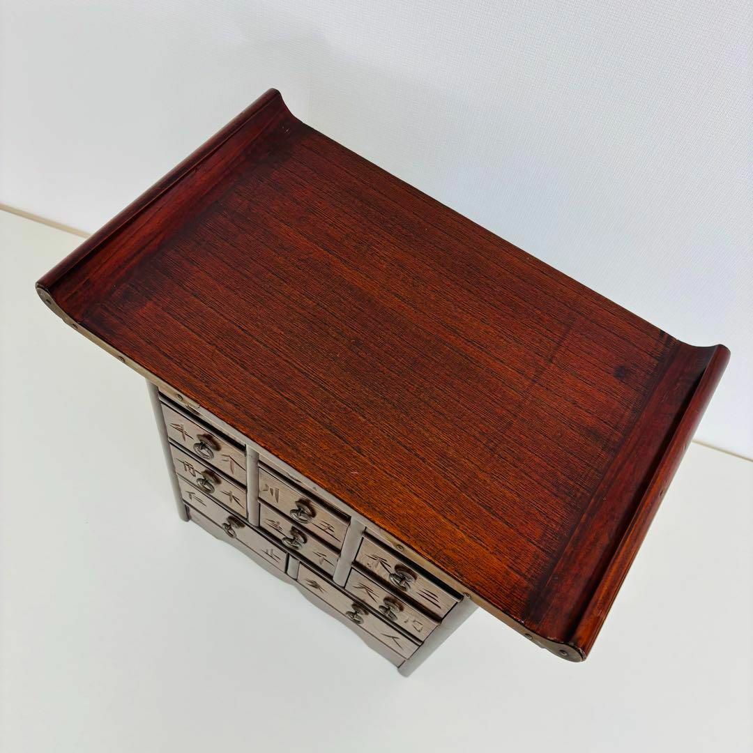 良品】李朝家具 薬箪笥 隠し収納付き チェスト/小物入れ 蝶番金具