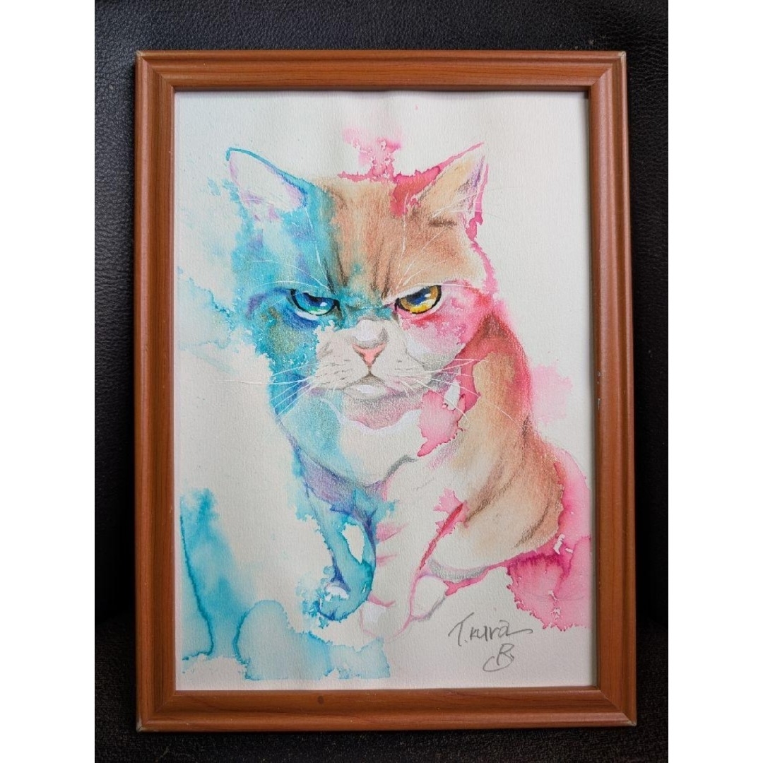 コラージュ猫 絵画 イラスト ドローイング コラージュ猫 絵画 イラスト