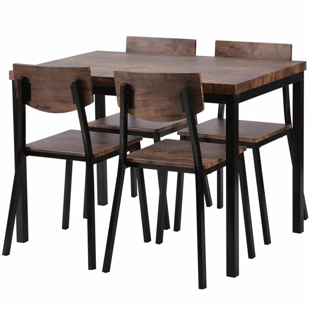 ダイニングセット 4人掛け 四人用 四角いテーブル チェア 5点セット 幅110