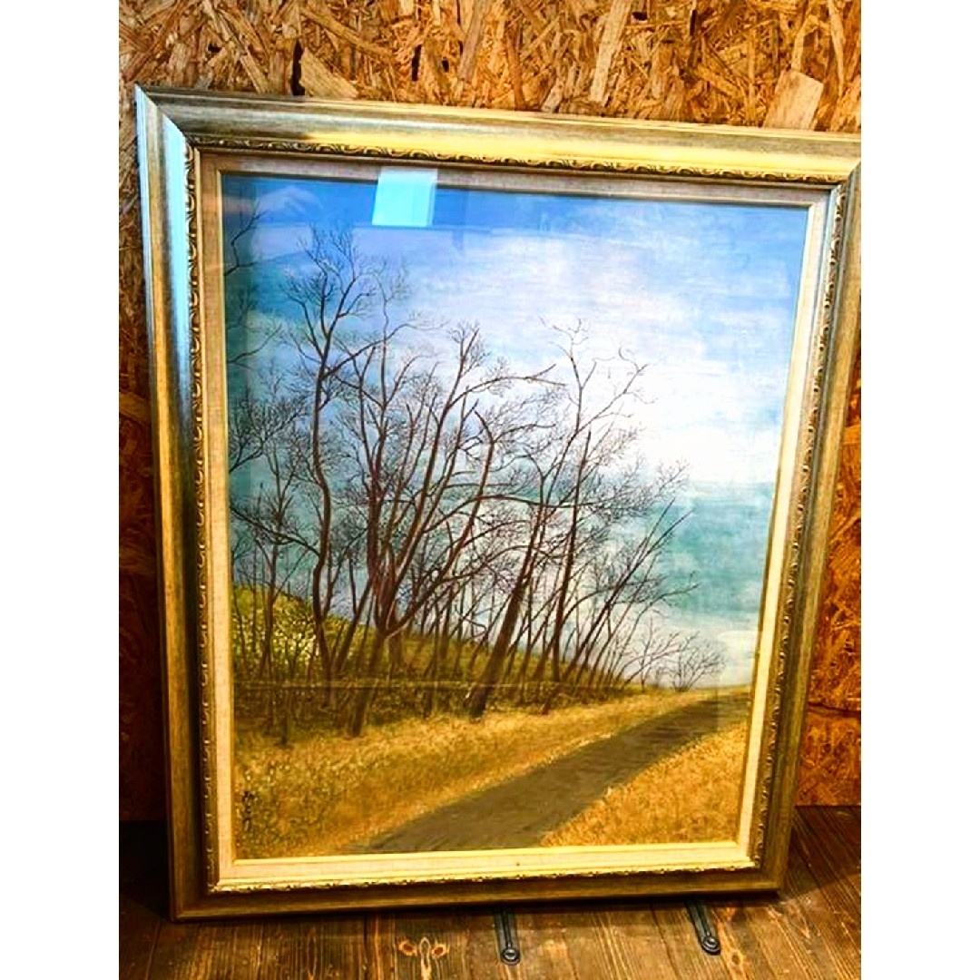 真作】 河野剛 「 カンヌの街角 」 油彩 F4号 愛媛県出身 BK004 真作