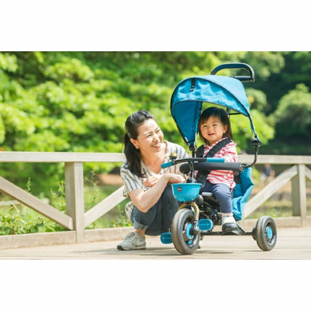 美品 ides コンポフィット2 ♪ アイデス三輪車◇タイヤロック付◇制御棒