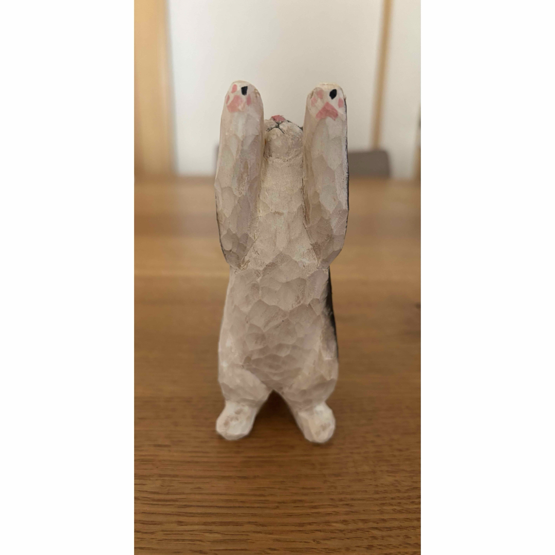 はまもとゆかり 木彫り猫/メモスタンド ハチワレ