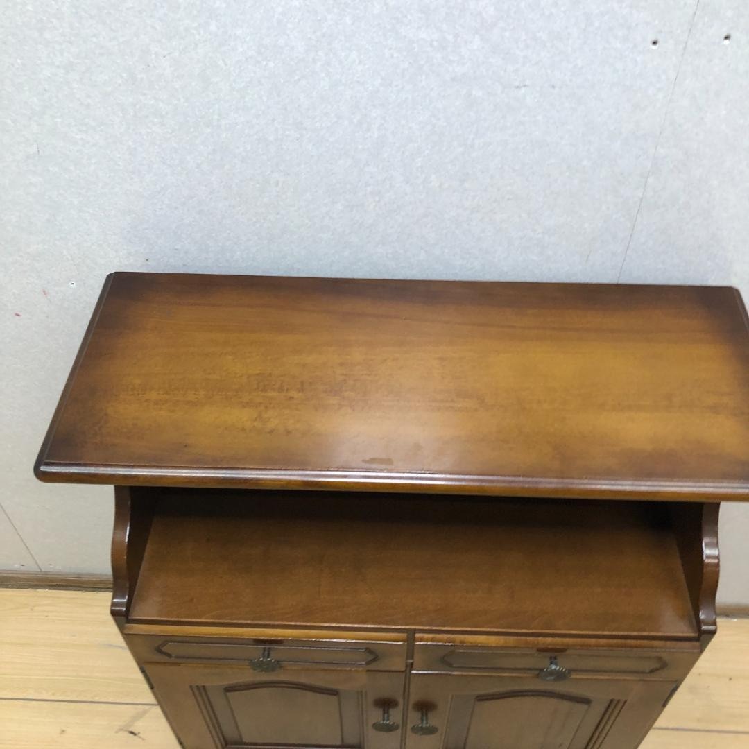 送料無料 希少 カリモク サイドチェスト レトロ コロニアル 250710-2