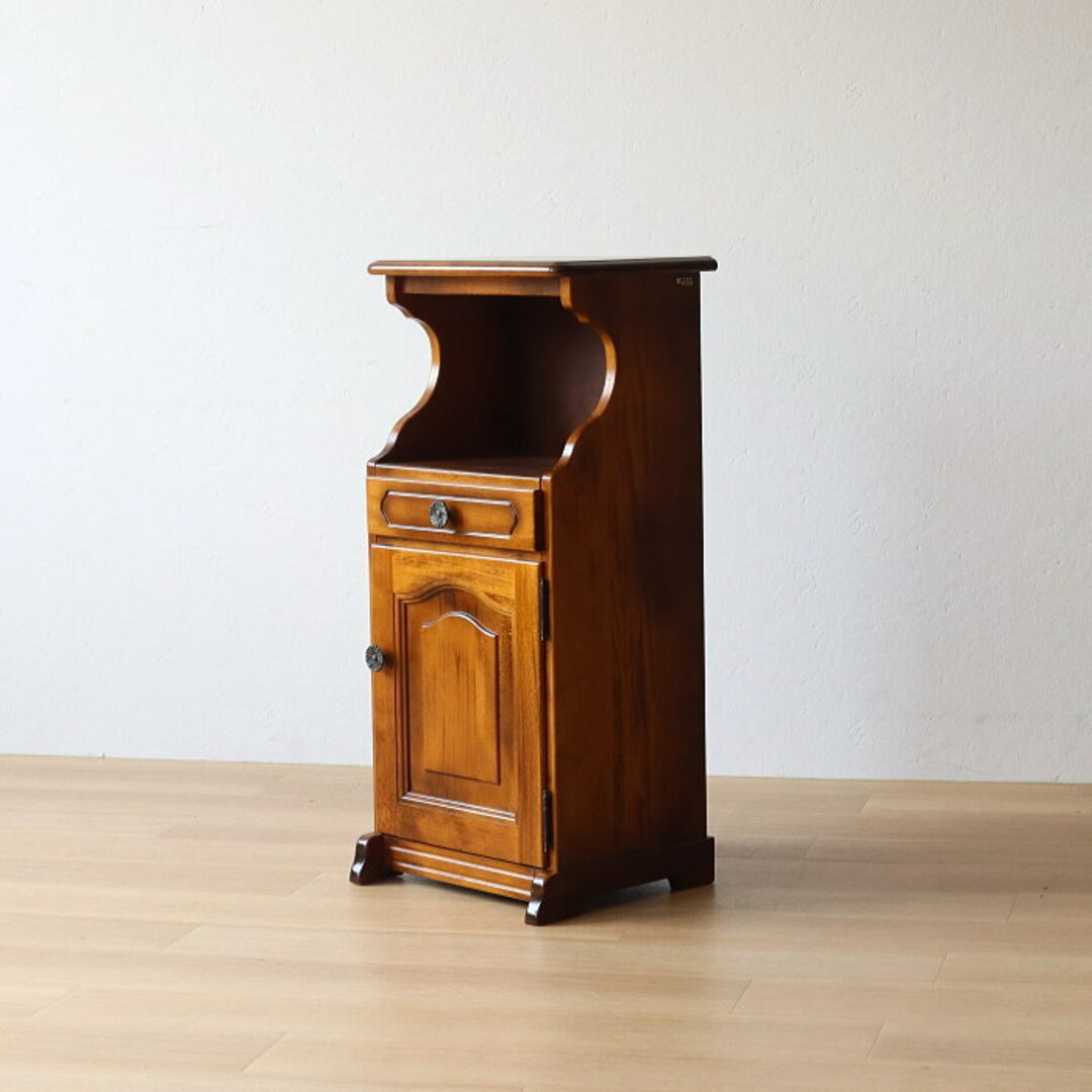 カリモク コロニアル 卓上電話台 小物置き 昭和レトロ 昭和レトロ