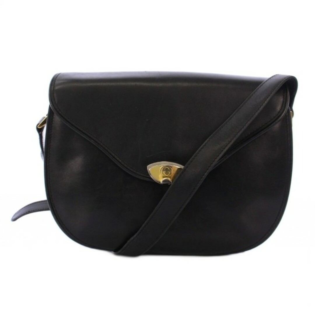 グッチ GUCCI オールドグッチ ショルダーバッグ レザー 黒