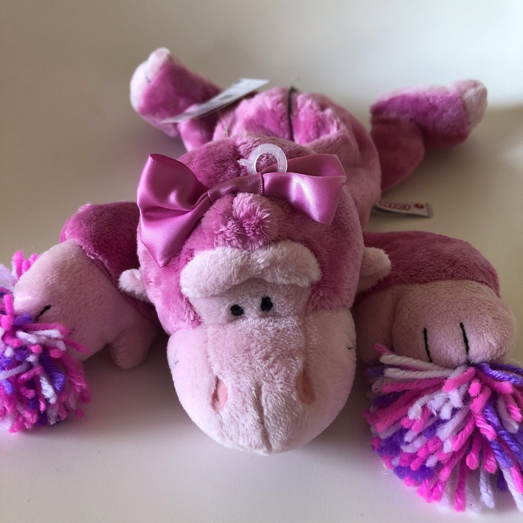 プラザ限定 NICI ニキ フィギュアペンポーチ チアリーダー ピンクゴリラ