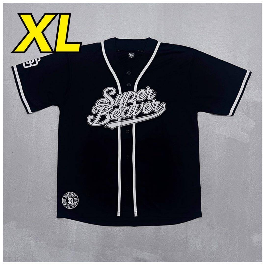 SUPER BEAVER ベースボールシャツ ブラック XL