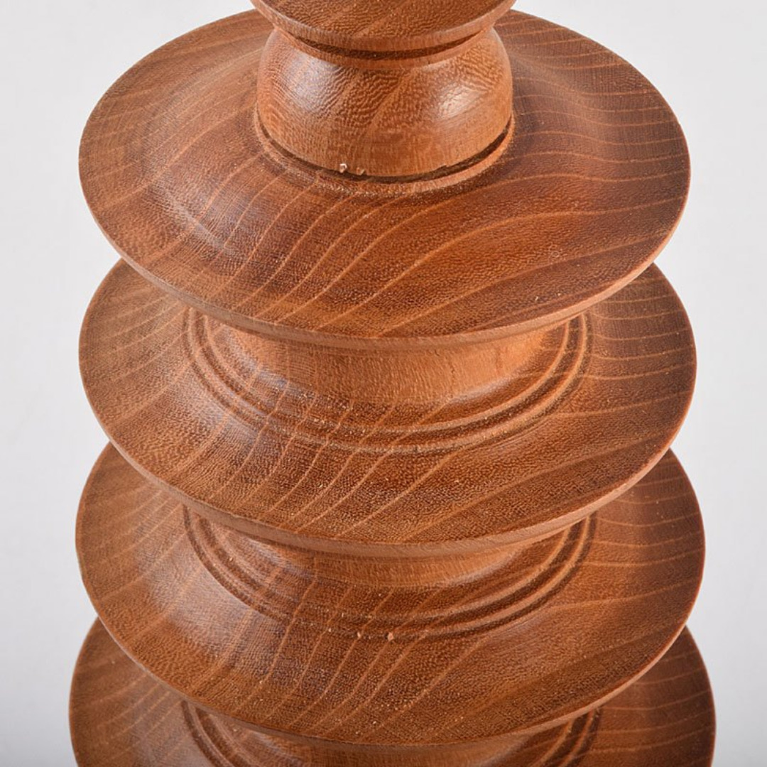 仏教美術 木彫 四天王寺古材 五重塔 多宝塔 百萬塔 台付 共箱 M R9281