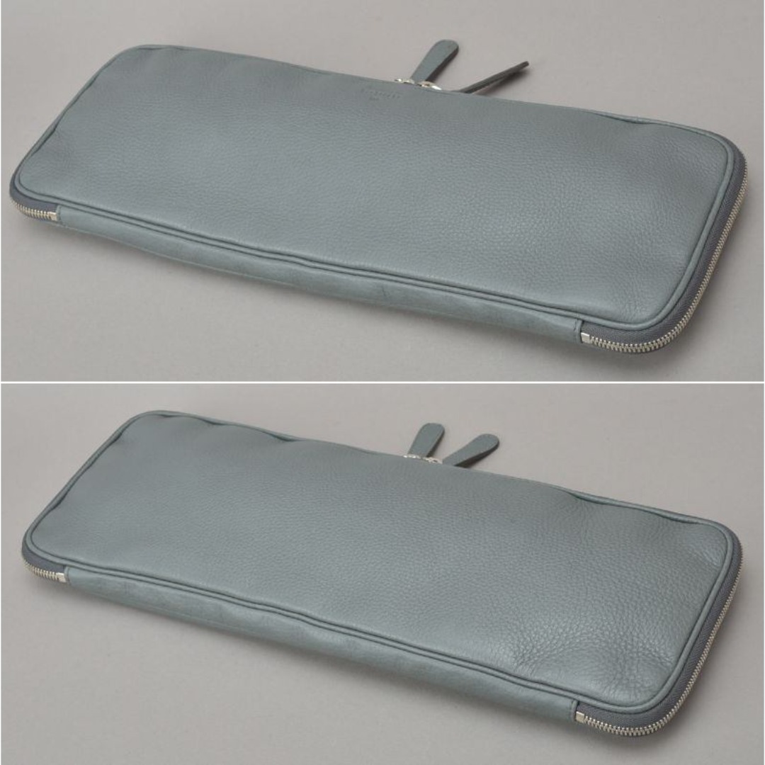 未使用同様◇GUCCI グッチ ネクタイケース マルチケース レザー グレー