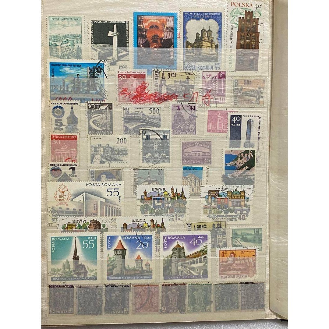 使用済み切手帳 EXPO 70 切手あり 切手820枚入りコレクションブック