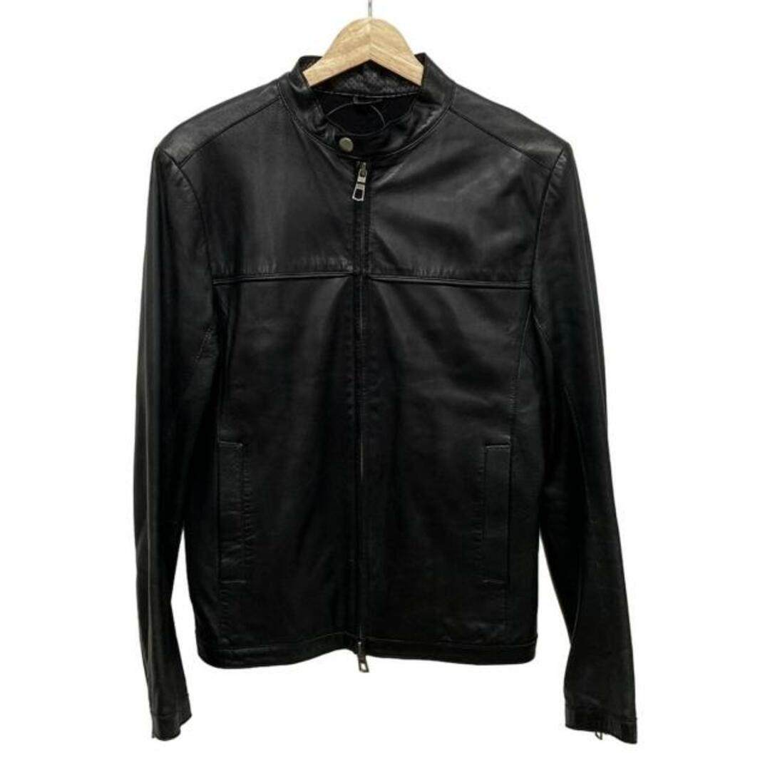 SHIPS レザーライダース SHIPS ブラック レザー シングルライダース