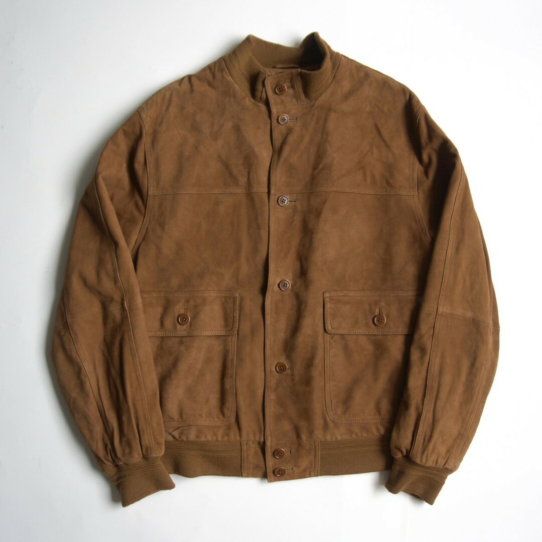 ブラウン ラムレザー ジャケットL 90s BrooksBrothers ラムレザー